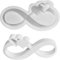 Stampi in Silicone per Colata, Portacandele in Silicone e Decorazioni, Stampi in Gesso per Colata, Stampo in Silicone per Case di Colata Stampi a Candela per Colata, Gesso per Versare (Nastri e Cuori)