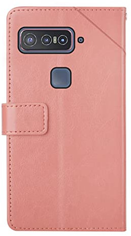 Compatibile con Asus Smartphone for Snapdragon Insiders 5G Custodia,Compatibile con Asus Smartphone for Snapdragon Insiders 5G Slot per schede in pelle PU Chiusura magnetica Flip Kickstand Pink