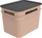 Rotho Brisen 2er-Set Aufbewahrungsbox 16l mit Deckel, Kunststoff (PP recycelt), rosa, 2 x 16 Liter, (36,5 x 26,5 x 21,4 cm)