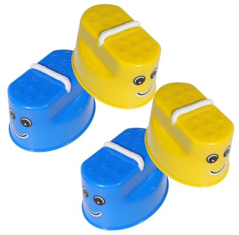 HAWILLOSCH 4pcs Balancing on Stilts Monster Feet Toys Jumping Stilts Stilts Walking Cups Stompers Cups Sensory Stilts Strength Stilts Playground Bucket Stilts Stilts Bucket Pp