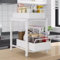 Home nizers - Mobiletto estraibile a 2 ripiani, per cucina e bagno, grande capacità, da mettere sotto il lavandino (bianco, 22 x 36 x 33 cm)
