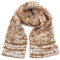 Michael Kors Schal I Damen I Dicker Winterschal I Zopfmuster I 200cmx65cm I MK Logo I Braun-Weiß I Women Scarf7414