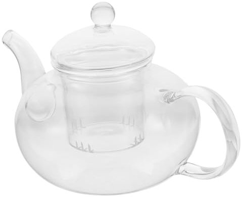 BESTYASH Heat-Resistant Glass Teapot for Stove Top Glass Teapot Tea Infuser for Household for Making Tea in Kitchen Office