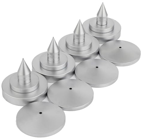 PENCHEAK 4Pcs Brass Speakers Spikes Subwoofer Amplifiers Turntable Isolation Stand Feet Cones Base Pad Shockproof Mats Replacement Equipment Feet