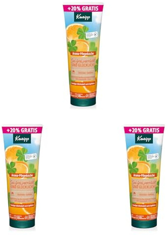 Kneipp Aroma-Pflegedusche Sei frei, verrückt und glücklich -Sondergröße- Duschgel mit sonnigem Duft nach Apfelsine - zartes & geschmeidiges Hautgefühl & ein Gefühl der Leichtigkeit - 240ml