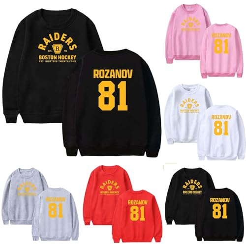 Heated Rivalry Rozanov 81 Merch, felpa da donna, a maniche lunghe, elegante, alla moda, casual, retrò, morbida, regalo alla moda, per uomini e donne, A 01, XL