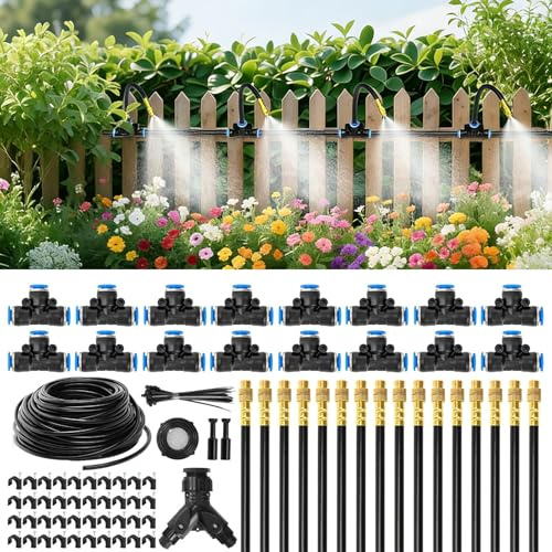 100Ft 1/4 DIY Drip Irrigation Kit 2 Mode Adjustable Watering Garden Plants
