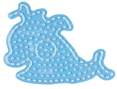 HAMA 8209 Bügelperlen Maxi - Stiftplatte Wal-transparent, Preis für 1 Platte