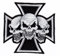 Aufnäher Skull Tattoo Biker Kreuz Chopper eisernes embroidered iron on patch