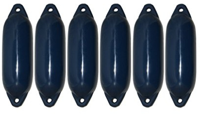 Lot de 6 pare-battages Majoni Star pour bateau - Différentes tailles et couleurs, bleu marine, 90 x 30 cm