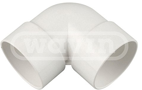 Osma 5Z160W 40mm (1.5) knuckle 90 degree bend White