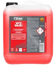 CLINEX W3 Multi, Reinigungsmittel, für Sanitäranlagen und Badezimmer, Konzentriert, Toilette, Badezimmer, Sehr effizient, Angenehmer Geruch, zum Büro, 5L