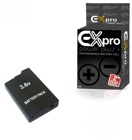 Ex-Pro Replacement Battery compatible with/for Sony PSP 2 Lite Slim 2000 3000
