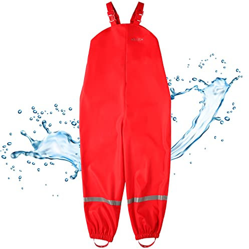 BMS Regenhose Buddelhose Matschhose für Mädchen in Rot Größe 110