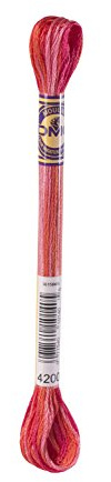 DMC 417F-4200 Color Variations Six Strand Embroidery Floss, 8.7-Yard, Wild Fire