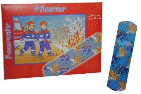 alles-meine.de GmbH 10 Kinderpflaster im Nachfüllpack mit Feuerwehr Motiv Junge Jungen Kind Kinder