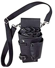 E-kwip Werkzeugtasche Sydney | Werkzeugtasche für Friseure | Kunstleder inklusive Tragegurt | 6 Steckfächer für Scheren, Razor, Kämme