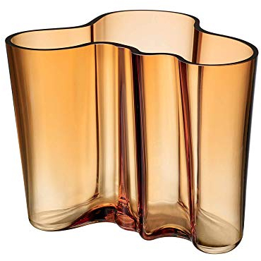 Iittala Alvar Aalto Collection Vase - Glas mundgeblasen, Braun (wüste), 160 mm
