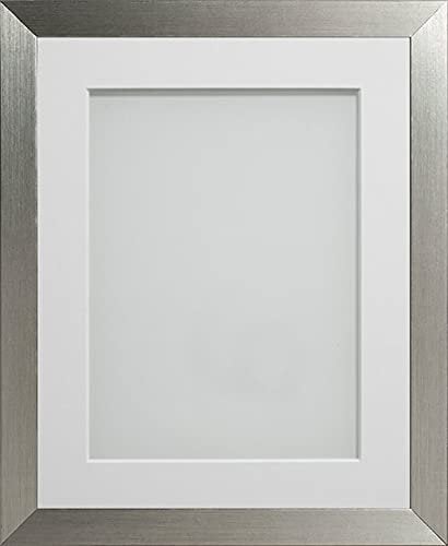 Frame Company Simpson Range Silver 12x10 inch Frame With White Mount for 10x8 inch *Choice of Sizes* Fitted with Real Glass