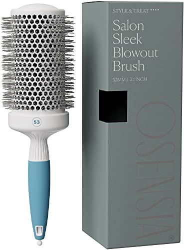 Professional Round Brush for Blow Drying - Large Ceramic Ion Thermal Barrel Brush for Sleek, Precise Heat Styling and Maximum Volume - Lightweight Hair Brush for Smooth, Manageable Hair (2 Inch) (Not Electrical)