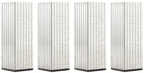 LightmaXX ALU-STAGE Bühnenfuß SET Hexa, 4x 20cm Aluminium Steckfüße, 60/60mm Profil, Quadrat, für Bühnenpodeste, Bodenschutz Plastikkappe