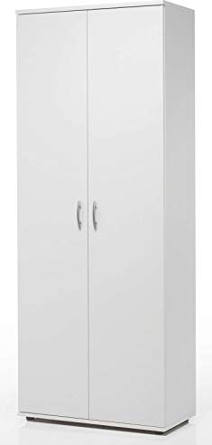 AVANTI TRENDSTORE - Talento - Scarpiera in legno laminato con 2 ante a battente e 5 ripiani interni, disponibile in 2 colorazioni diverse. Dimensioni LAP 70x176x34 cm (Bianco)