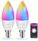 Avatar Controls Smart Bulb E14 Light WiFi LED Candle Bulbs C37, Music Sync 5W 2700K-6500K RGB+Warm/Cool White Colour Dimmable Compatible with Alexa/Google Home App