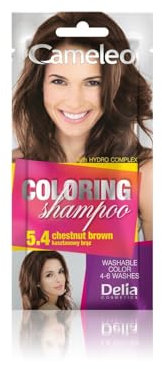 Cameleo - Tönungsshampoo - Coffee Brown - schnelle und einfache Farbauffrischung Farbe in Farbe - ohne Ammoniak und Oxidationsmittel - Shampoo im Beutel - 40ml