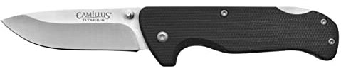 Camillus Bushcrafter Mini-Taschenmesser mit Micarta-Griff und Taschenclip, 17,1 cm, Schwarz, kompakt, langlebig, 440 Edelstahl, für den täglichen Gebrauch