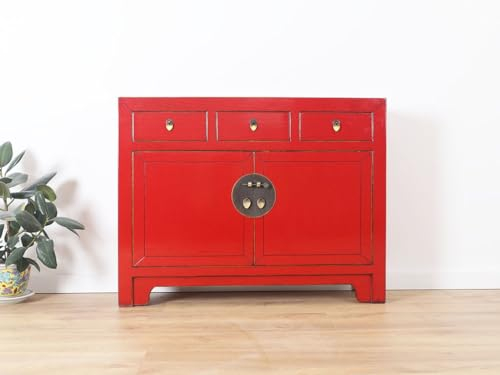 Yajutang chinesische Kommode Sideboard Orientalisch/Asiatisch Stil rot