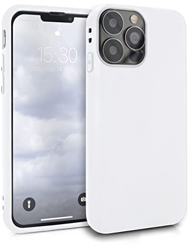 MyGadget Funda para iPhone 13 Pro MAX en Silicona TPU - Carcasa Slim & Flexible - Case Resistente Antigolpes y Anti choques - Ultra Protectora - Blanco
