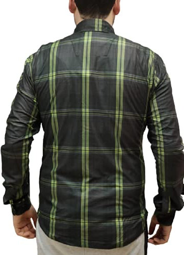 ZOTTA FOREST Camicia Micropile Stampato Florida T140 Green Lime (Green Lime, XXL)