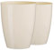 Tymar Orchideentopf Übertopf, 2er-Pack, transparent, Blumentopf, Blumenkübel für Orchidee, Pflanzentopf aus Kunststoff, Moderne, schlanke, Runde Form, AGASTO001 (Ecru, ø 14 cm)