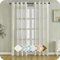 MRTREES Voile Gardinen kurz 2er-Set Leinenoptik Vorhang mit Ösen im Modernen Stores Gardinen Schals Cremeweiß Elfenbeinweiß 245×140 (H×B) für Wohnzimmer Schlafzimmer Kinderzimmer
