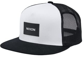 NIXON Team Trucker Hat - White/Black/Black