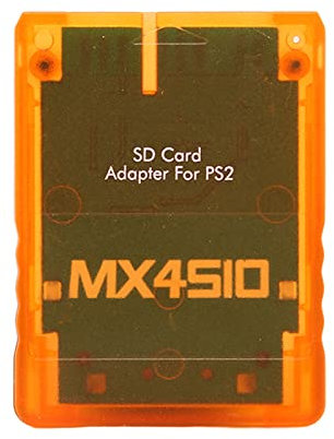 Acogedor for MX4SIO SD Card Adapter, PS2 Game Console Memory Card Adapter Expansion Card for SIO Suitable for PS2 Fat Console, Plug and Play(Orange)
