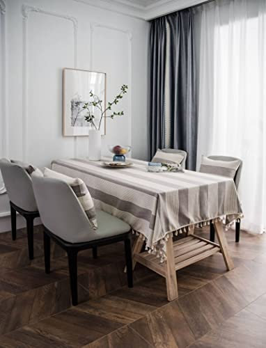 EHOMERY Tischdecke Zum Zuschneiden Tischtuchrolle Einfacher Streifen Wachs Tischdecken Rechteck Tischtuch Für Geburtstag Kaffee Tischschutz Dekoration 140X200Cm
