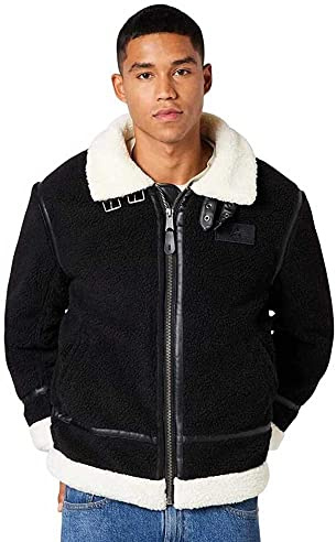 Alpha Industries B3 Teddy Bomberjacke für Herren Black/White