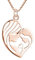 YL Mutter Tochter Halskette 925 Sterling Silber Roségold plattiert Mutter und Kind Liebe Herz Anhänger Halskette Geschenke für Mama