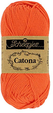 Scheepjes - Scheepjes Catona 189 Royal Orange Yarn - 1x10g
