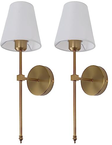 Asixxsix Set mit 2 Wandleuchten, Eisenkunst-Wandbeleuchtung, Festverdrahtete E26-E27-Glühbirnensockel-Leuchte für Küche, Schlafzimmer, Badezimmer, Wohnzimmer, Waschtisch