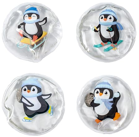 4er Set Weihnachten Hand Wärmer Taschenwärmer Pinguin, Pinguin Handwärmer Knick Taschenwärmer Handwärmer Wiederverwendbar Hand Wärmepads für Draußen, Wandern, Skifahren, Spazierengehen