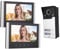 MENDUNER 7 Zoll TFT LCD Türsprechanlage, 2 Innen Bildschirm Gegensprechanlagen für Zuhause, Video Türklingel mit Kabellosem, 120° Weitwinkel für Zuhause, Wohnung (EU-Stecker)