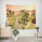 EHOMERY Wandteppich Orient Wandtuch XXL Natur Wüstenlandschaft Wandbehang Outdoor Wanddekoration Vintage Wohnzimmer Schlafzimmer Wandbehang Dekoration 150x130cm