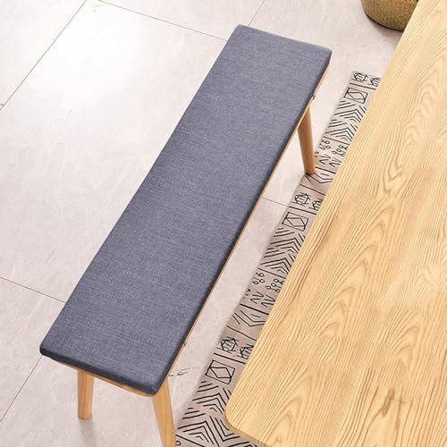 Dickes Sitzkissen für Esszimmerbank, 2-/3-Sitzer, Gartenbank, Matratze, Langstuhl, Sitzkissen, Matte für Esszimmer, Garten, Zuhause, Terrasse, 170 x 40 x 5 cm, Dunkelgrau