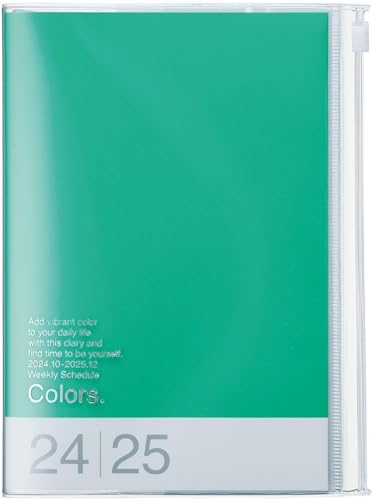 MARK'S 2024/2025 Taschenkalender B6 vertikal, Colors, Green: Von Oktober 2024 bis Dezember 2025