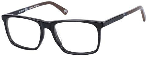 Botaniq Rechteckig Azetat Brillen in Grau für Herren, Brille mit Sehstärke, optional mit Sonnenbrillen tönung oder Blaulichtfilter (Modell BIO-1026-104)