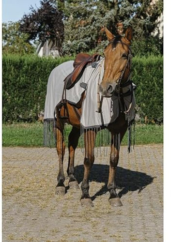 Ekkia Riding World Fliegenschutz-Ausreitdecke grau, QHP17_Gr.:145 cm