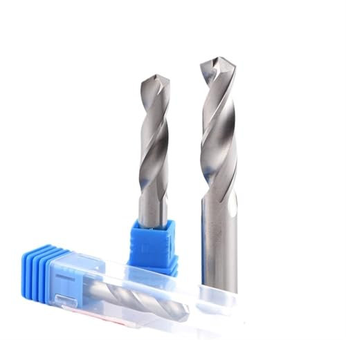 1 broca de carburo sólido de 14 mm a 25 mm, acabado sin recubrimiento (brillante), vástago redondo, broca helicoidal de ranura en espiral for metal(15mm)