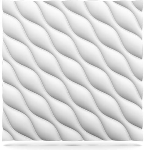 Deccart - 3D Wandpaneele 60x60 cm - Paneele Wand Wall Panels Deko Wandverkleidung Innen Panel Deckenverkleidung Decke Deckenpaneele Platten Styropor EPS-Polystyrol Wüste 2.16 m², 6 Stück, weiß
